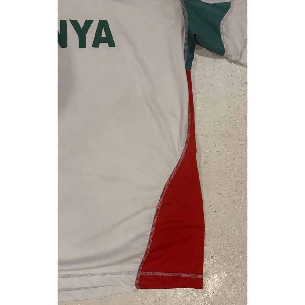 Adidas Kenya Soccer Jersey Mens Large White Football Federation Climacool